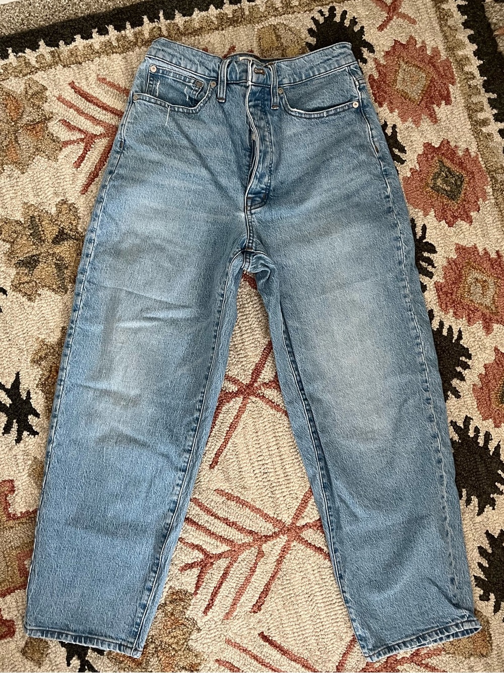 Madewell balloon 27 jean light blue distressed high
